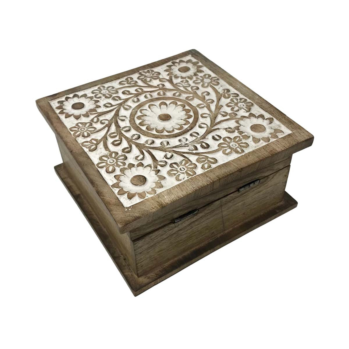 Etched Flower Table Box