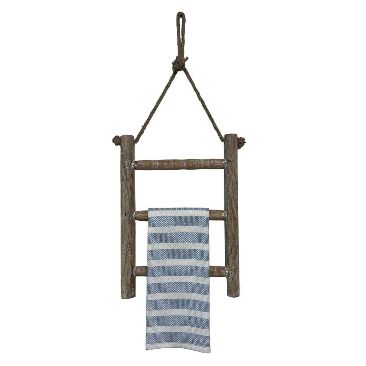 Tea Towel Whitewashed Ladder