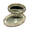Etched Vintage White Mirror Trays - Set of 2