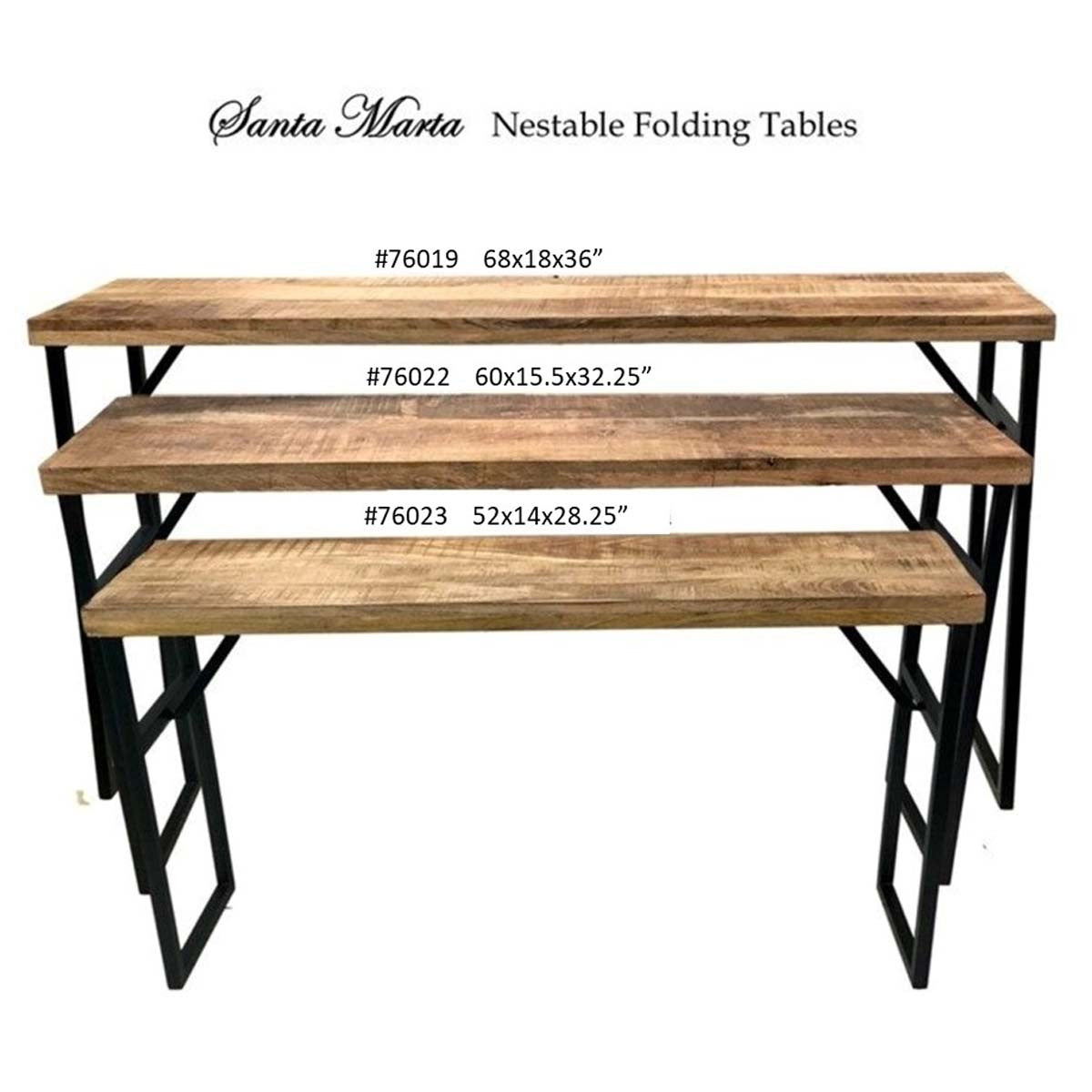Santa Marta Folding Table - 52 x 28