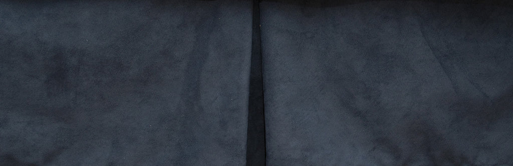 Navy Suede Tailored Bedskirt - Full