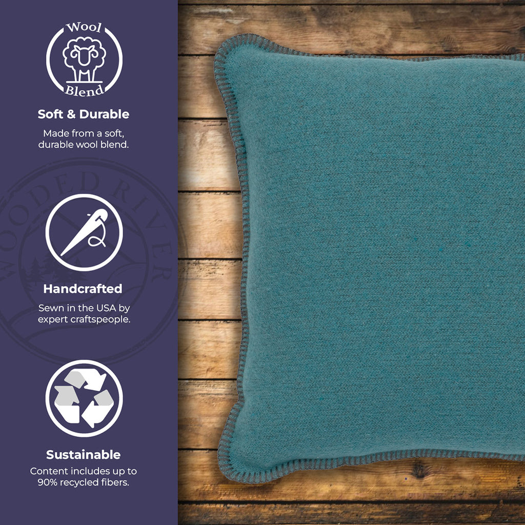 Solid Turquoise Square Pillow