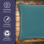 Solid Turquoise Square Pillow
