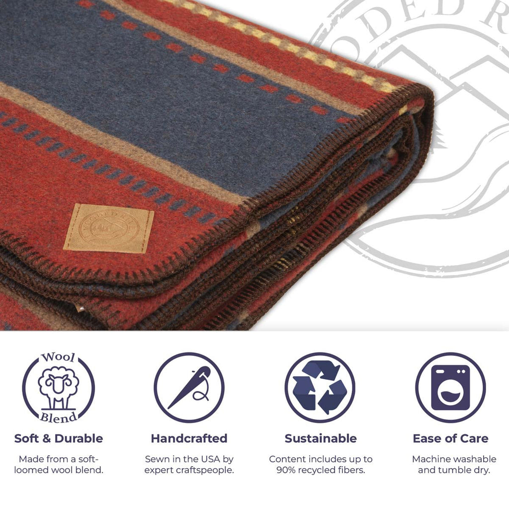 Timber Trails Striped Throw