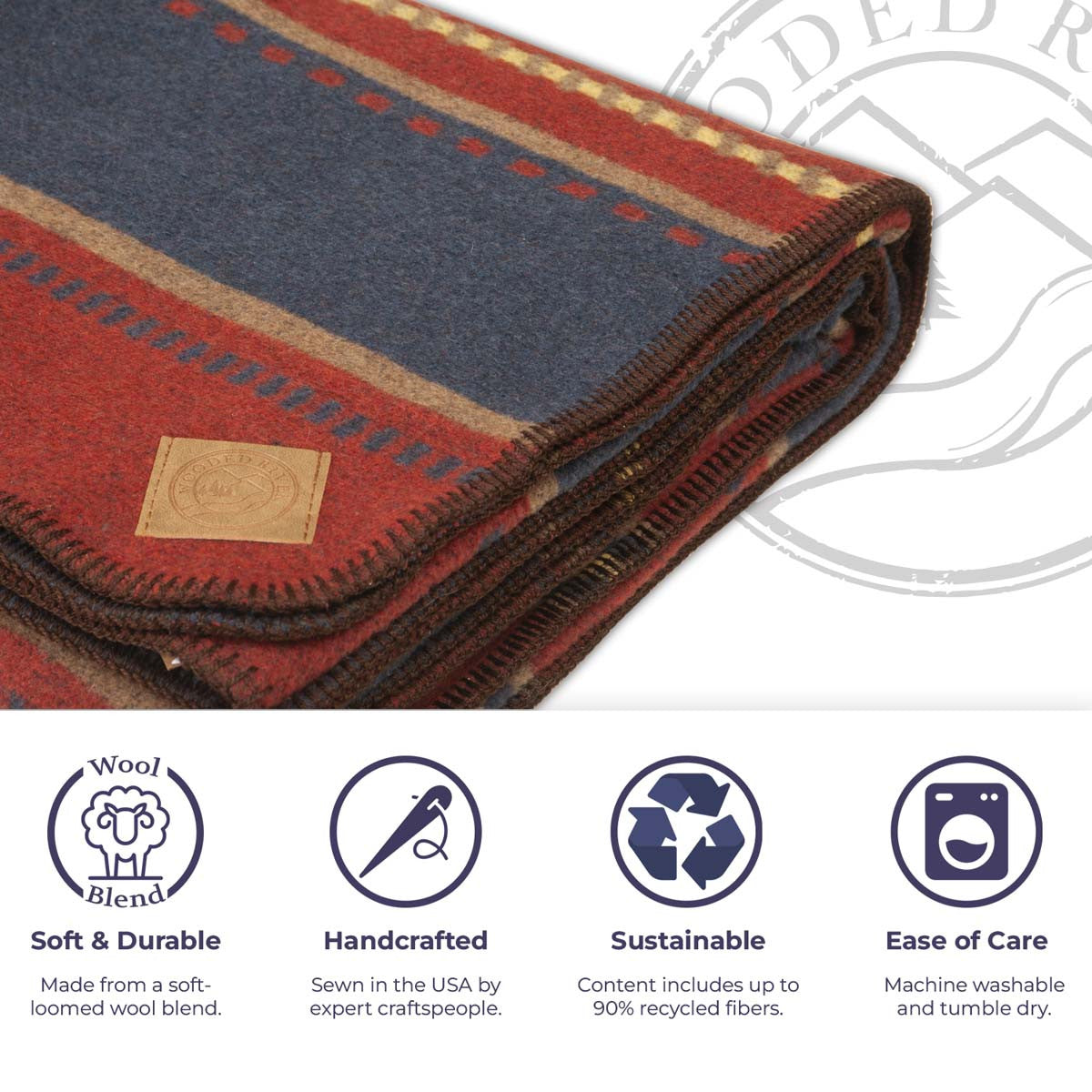 Timber Trails Striped Throw