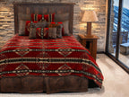 Gallop Claret Bedskirt - Queen