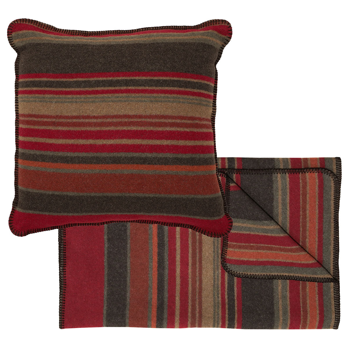 Hudson Garnet Bed Scarf & Pillow Set - King