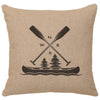 Canoe Compass Linen Pillow - Natural
