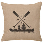 Canoe Compass Linen Pillow - Natural