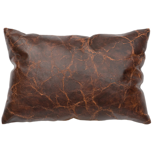 Timberlake Maple Leather Lumbar Pillow - Leather Back