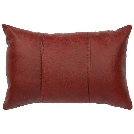 Salvador Caboose Leather Pillow with Fabric Back