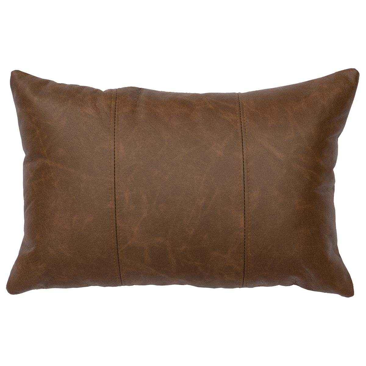 Butte Leather 3-Panel Pillow - Fabric Back