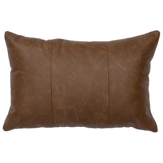 Butte Leather 3-Panel Pillow - Leather Back