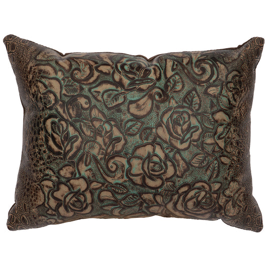Sundance Leather Lumbar Pillow - Leather Back