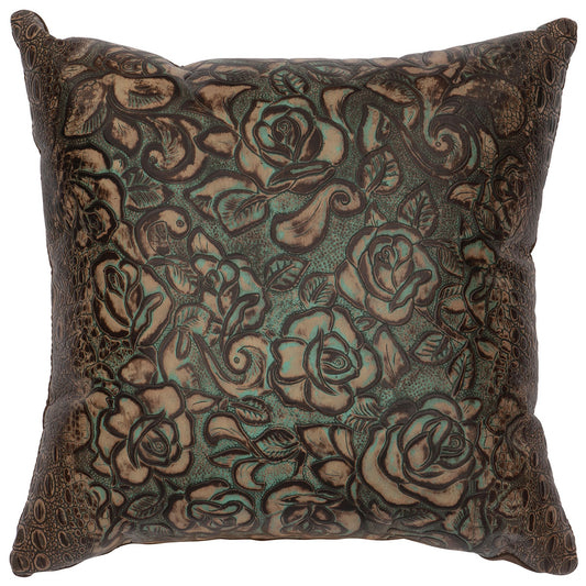 Sundance Leather Square Pillow - Leather Back