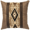 Mountain Storm & Mushroom Faux Leather Square Pillow