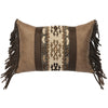 Mountain Storm & Mushroom Faux Leather Rectangle Pillow
