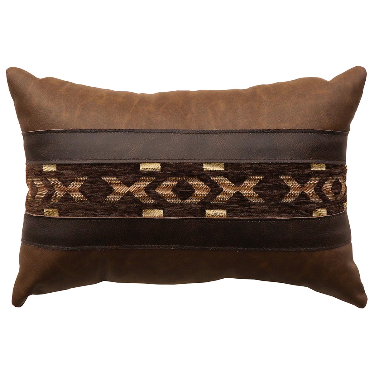 Hitchin' Post Leather Rectangle Pillow