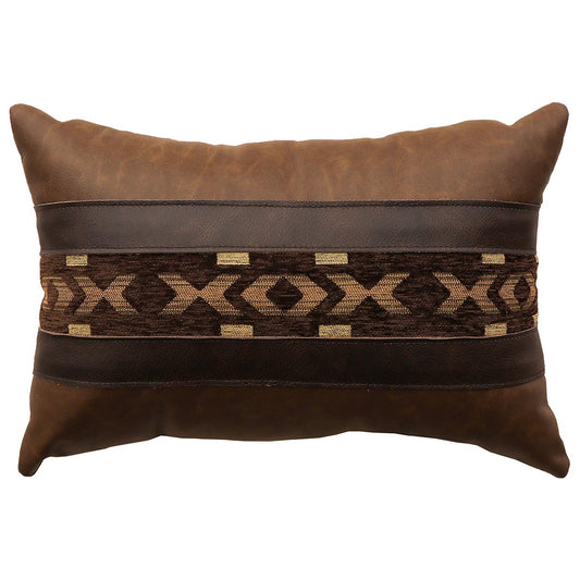 Hitchin' Post Leather Rectangle Pillow