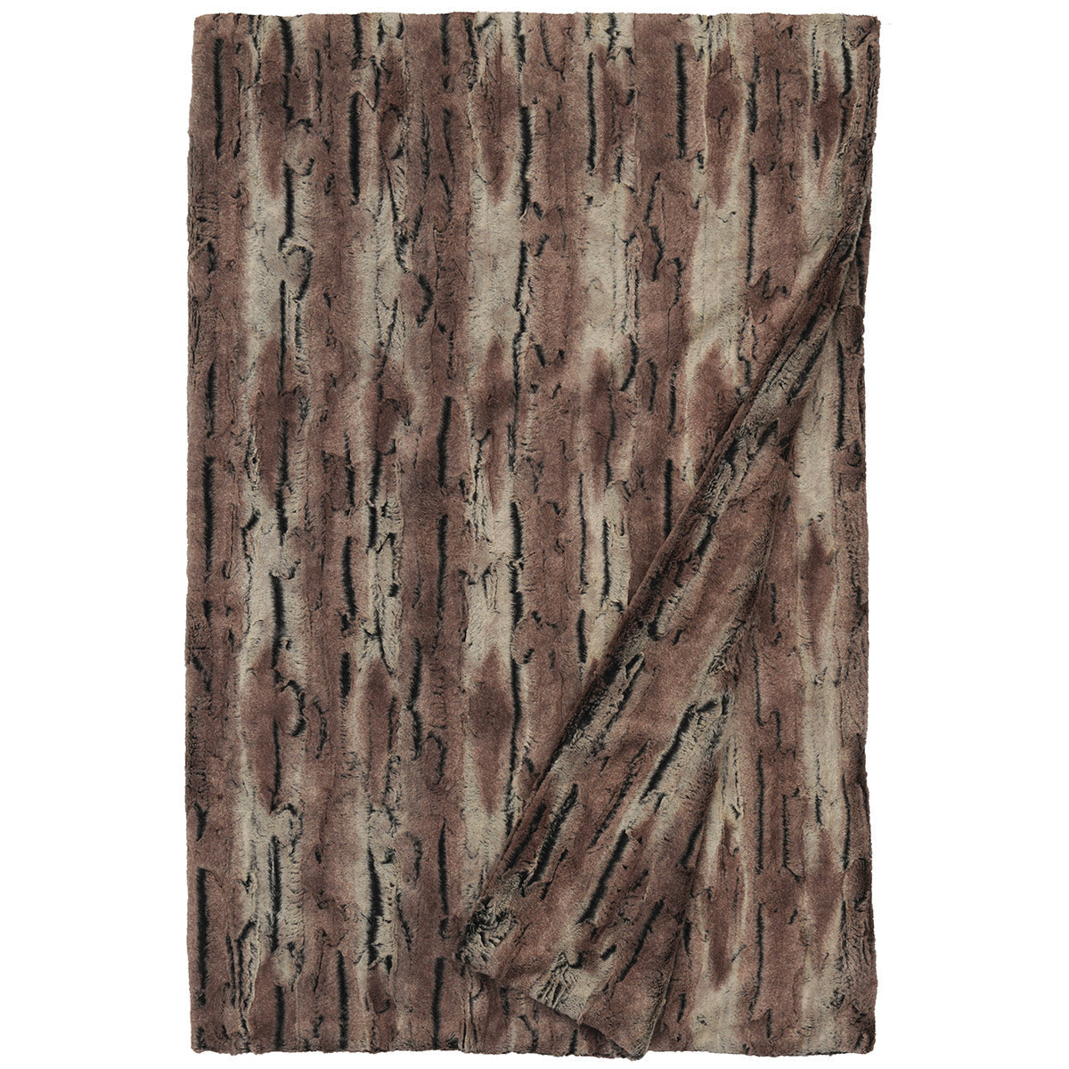 Pewter Fox Faux Fur Throw