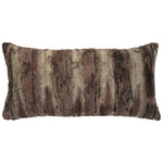 Pewter Fox Faux Fur Rectangle Pillow