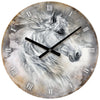 Ivory Horse Wall Clock