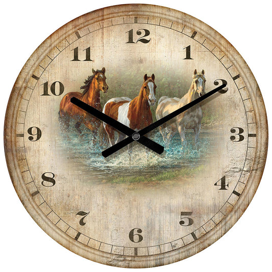 Horse Crossing Wall Clock