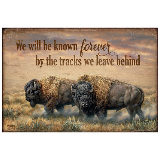Bison Tracks Wall Sign