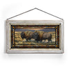 Golden Bison Stained Glass Art