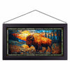 Bison Sunset Stained Glass Art