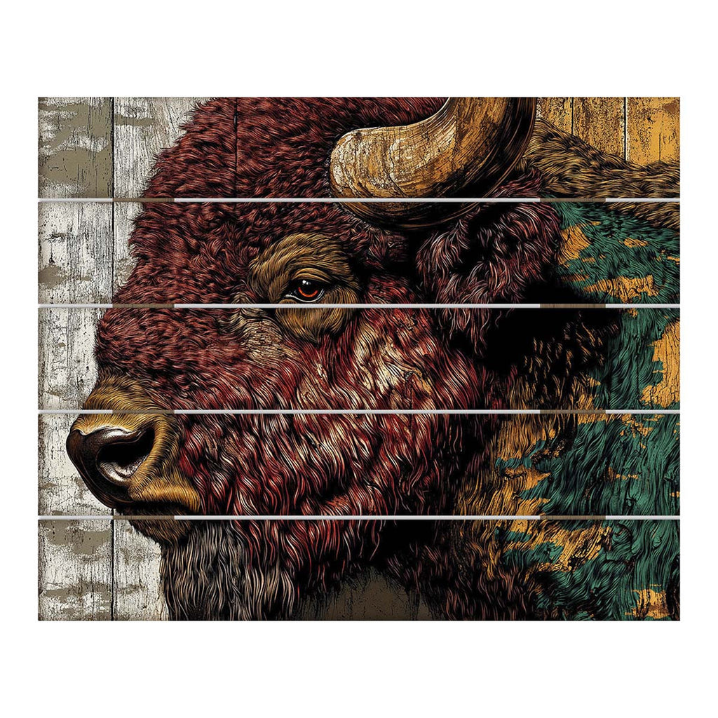 Frontier Bison Pallet Sign