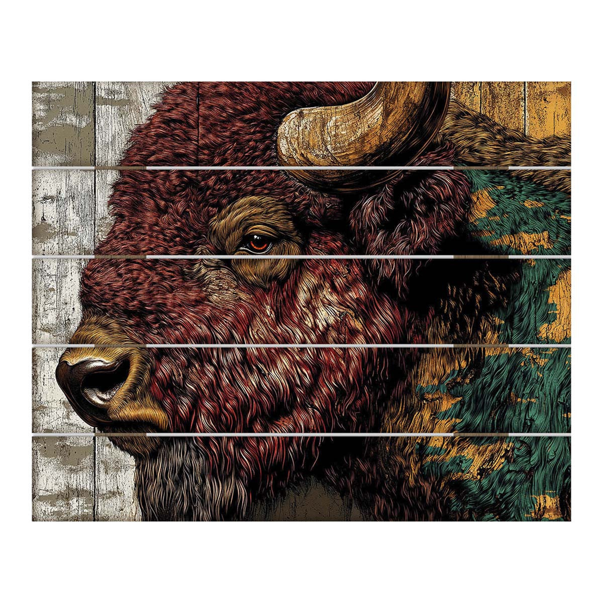Frontier Bison Pallet Sign
