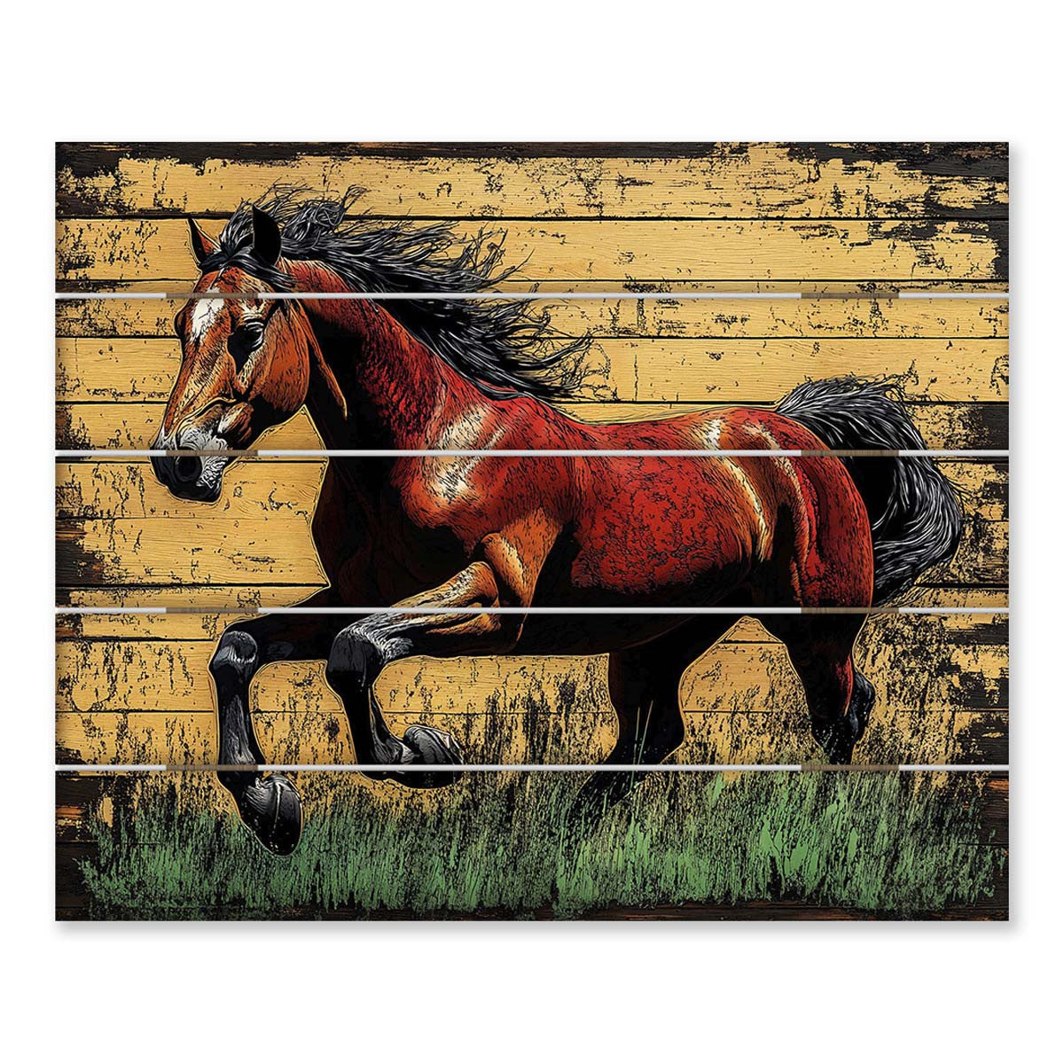 Wild Run Horse Pallet Sign
