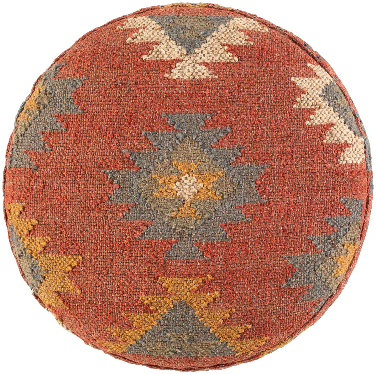 Angel Fire Hand Woven Jute & Wool Stool