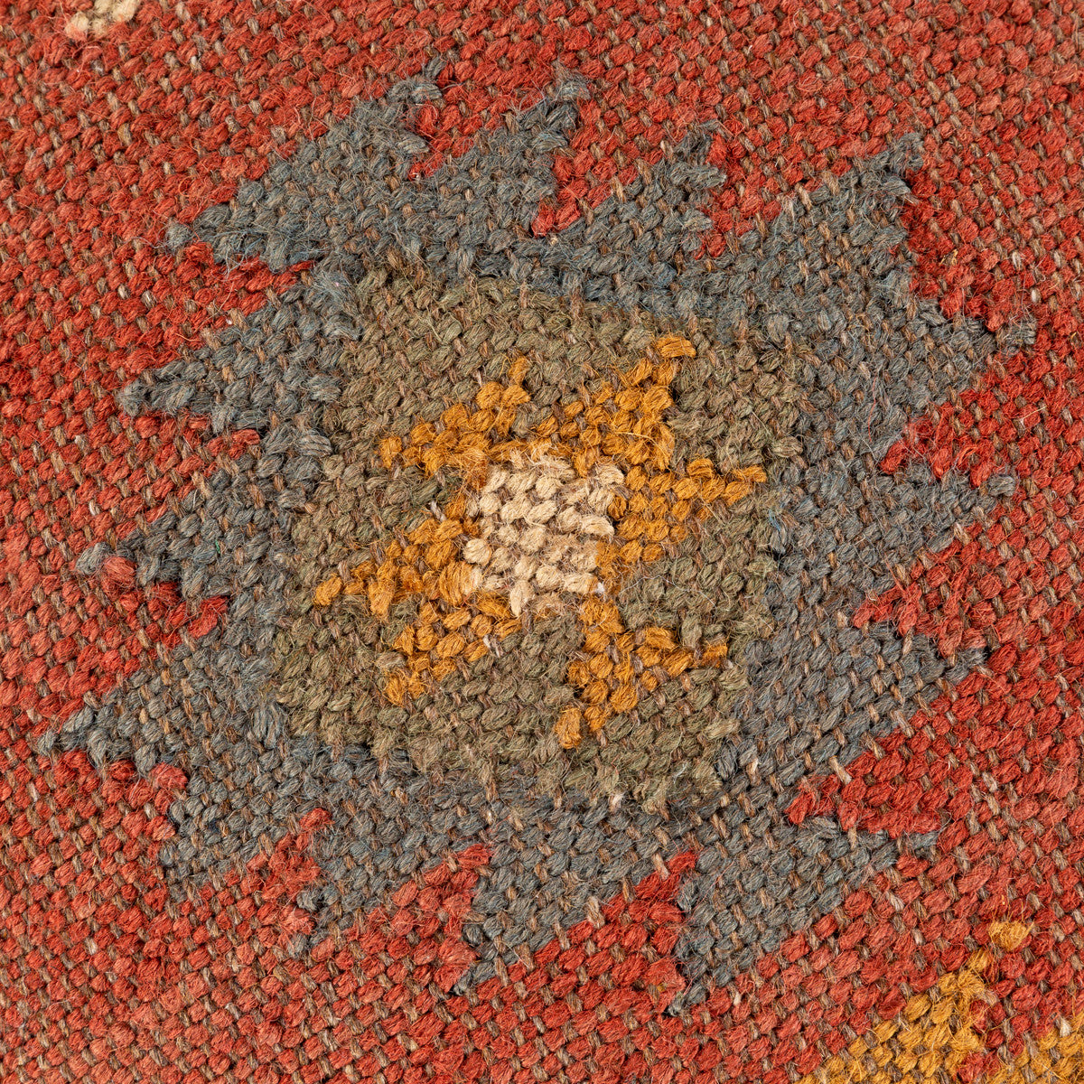 Angel Fire Hand Woven Jute & Wool Stool