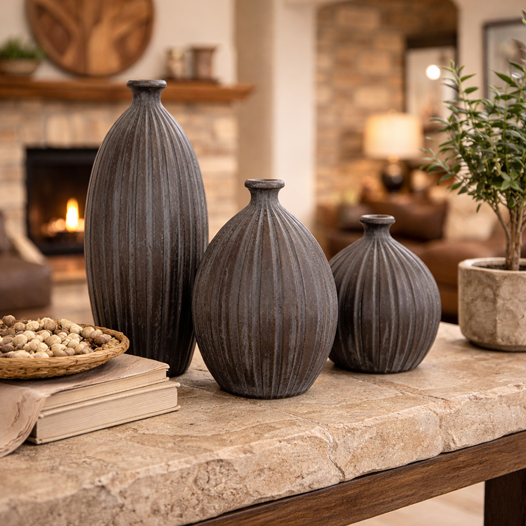 Vail Clay Vases - Set of 3