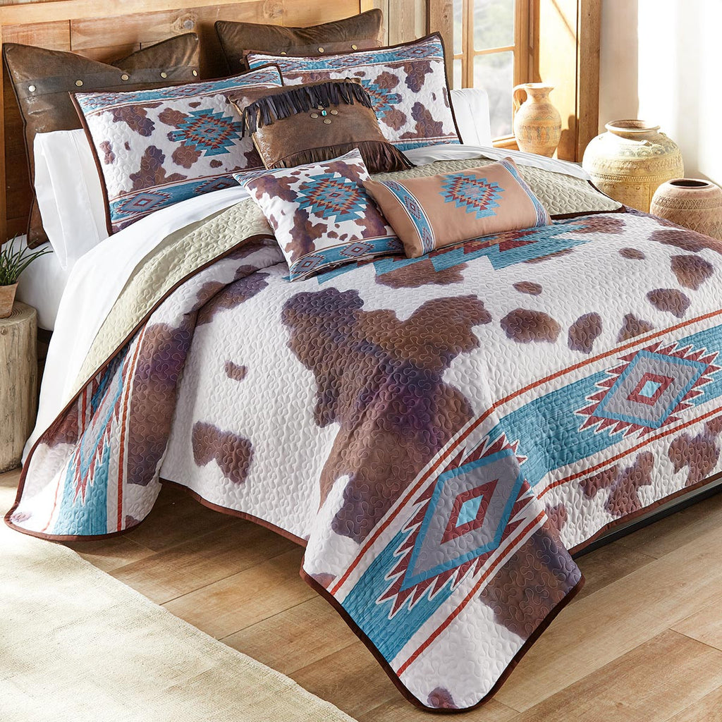 Aztec Cowhide Quilt Bedding - CLEARANCE
