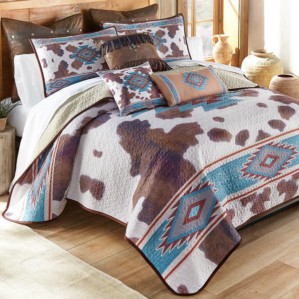 Aztec Cowhide Quilt Bedding - CLEARANCE