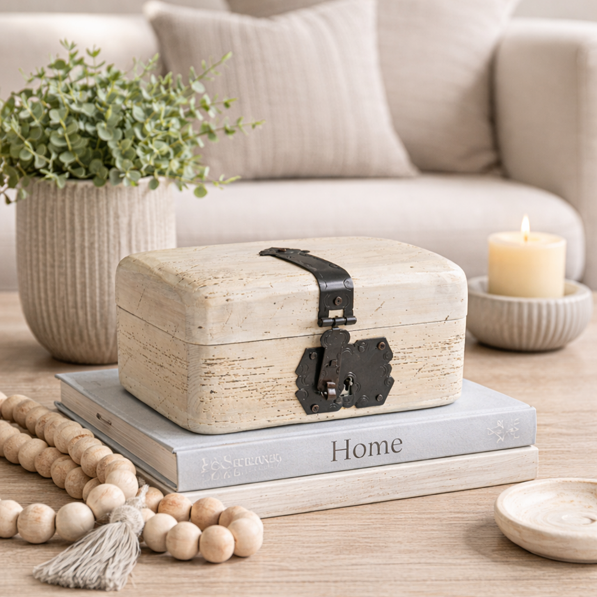 Keepsakes Collection Wooden Trinket Box
