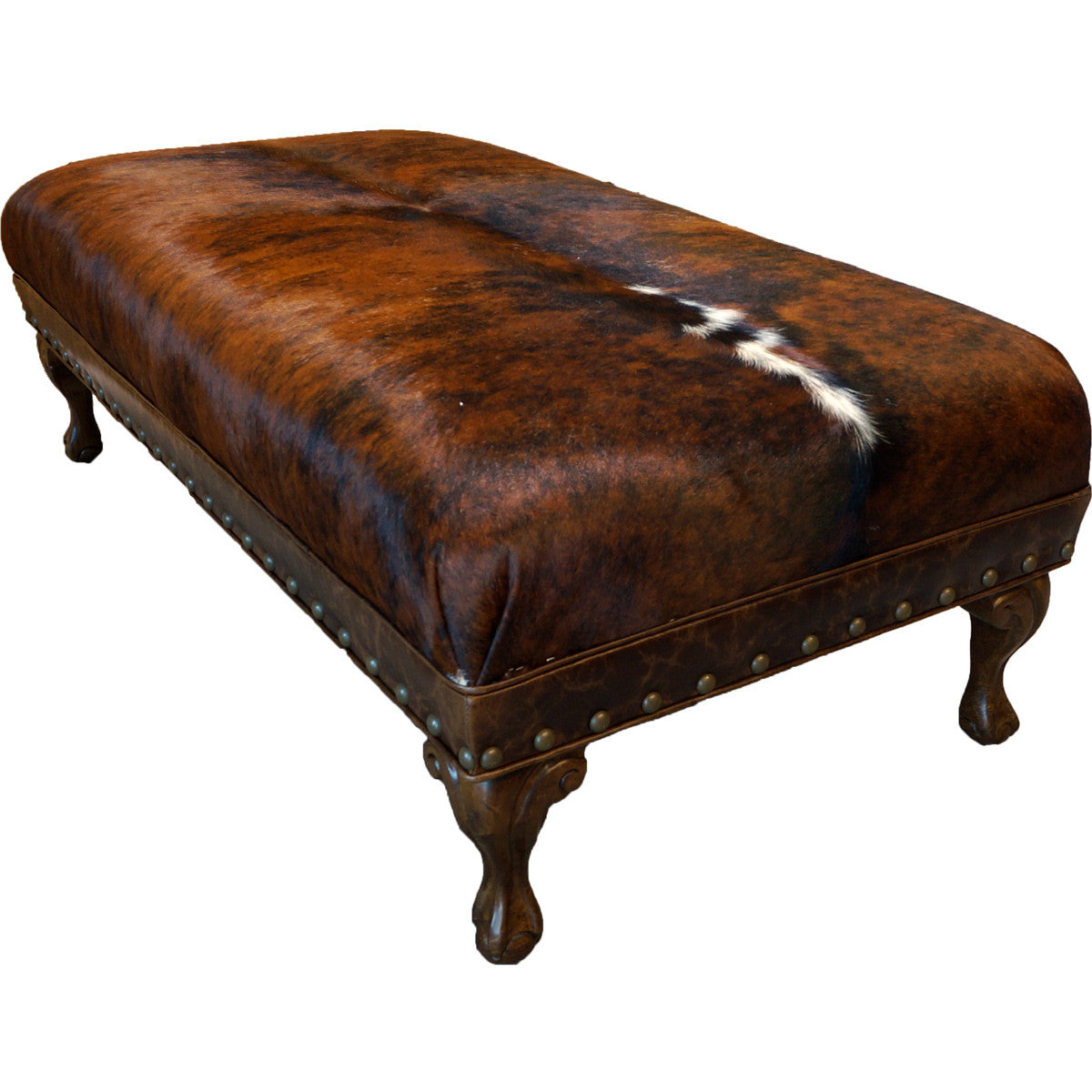 Elegant Cowhide Ottoman