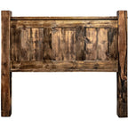 Lima Sawn Headboard with Iron & Provincial Stain