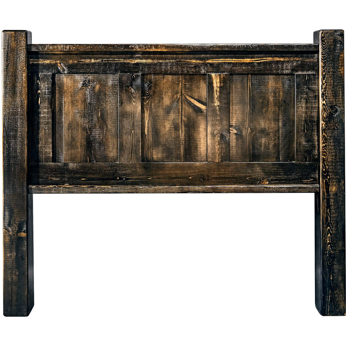 Lima Sawn Headboard with Iron & Jacobean Stain