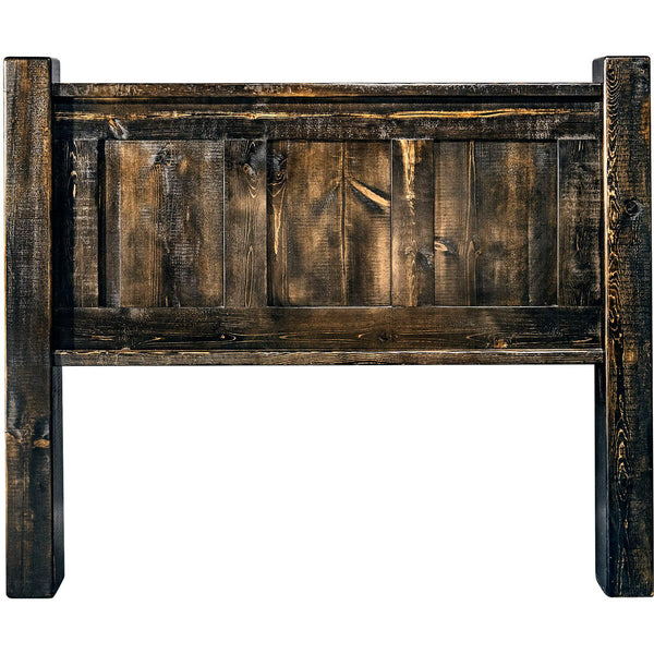 Lima Sawn Headboard with Iron & Jacobean Stain