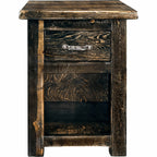 Lima Live Edge 25 Inch Nightstand with Iron