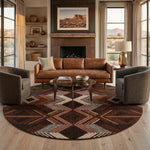 Aztec Arrows Rug - 8 Ft. Round