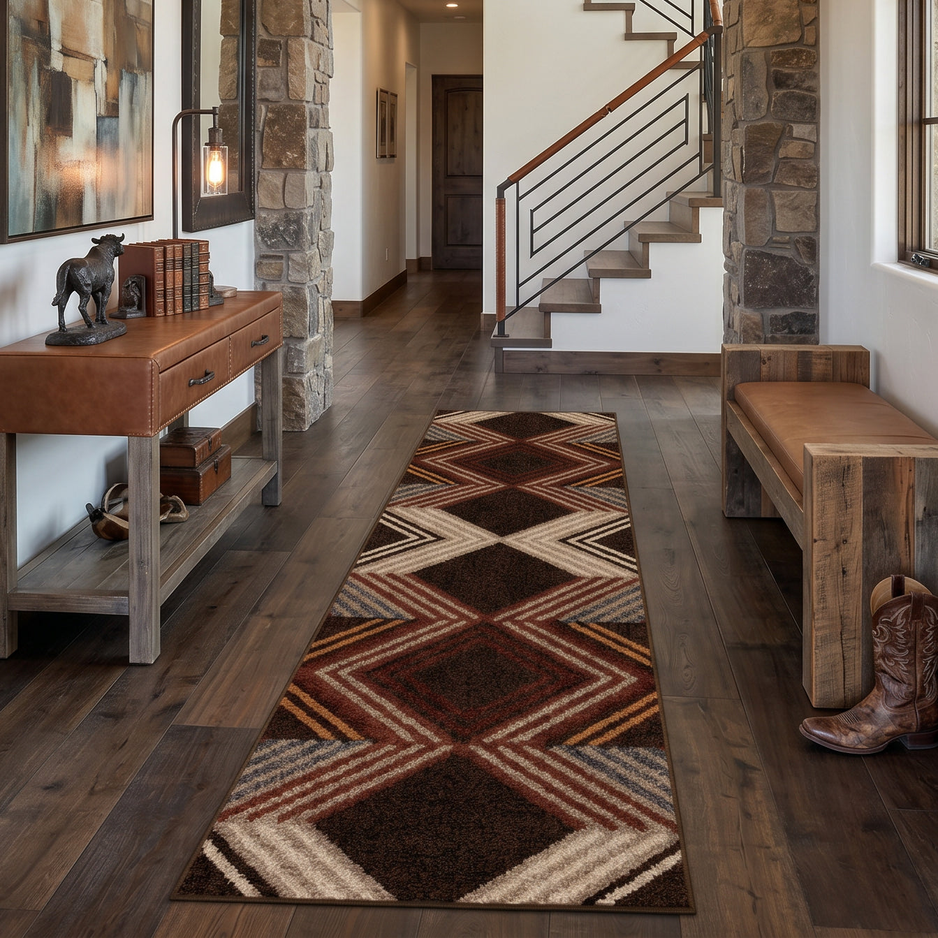 Aztec Arrows Rug - 2 x 8