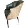 Modern Jade Leather & Cowhide Lounge Chair