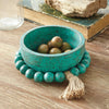 Azure Artisan Beaded Clay Bowl