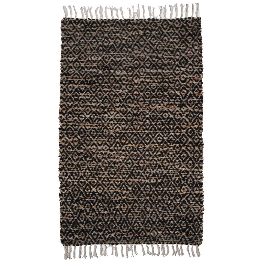 Black Hemp Diamond Rug Collection
