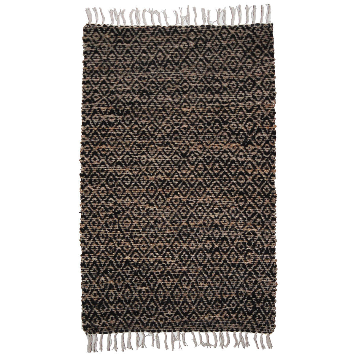 Black Hemp Diamond Rug Collection